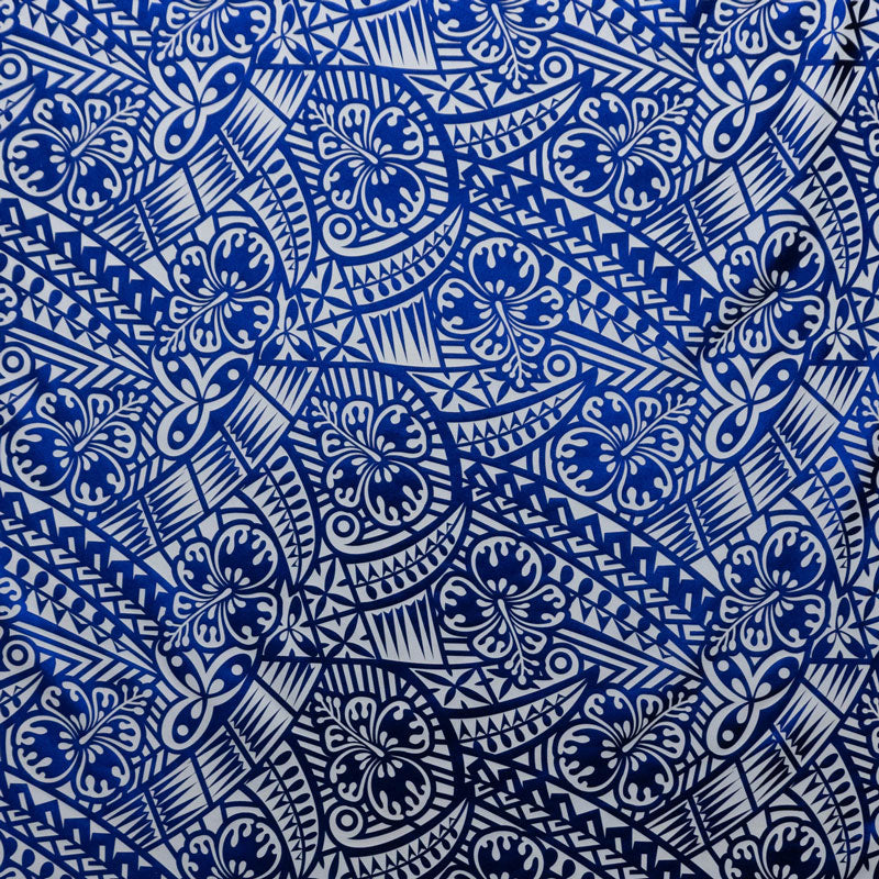 Traditional Polynesian Tattoo Gradient Design Fabric| Cotton-Poplin  |  Spandex Palace