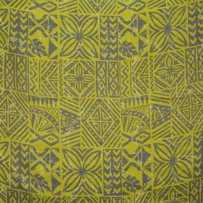 Traditional Polynesian Tapa design Fabric | Light Barkcloth  | Spandex Palace