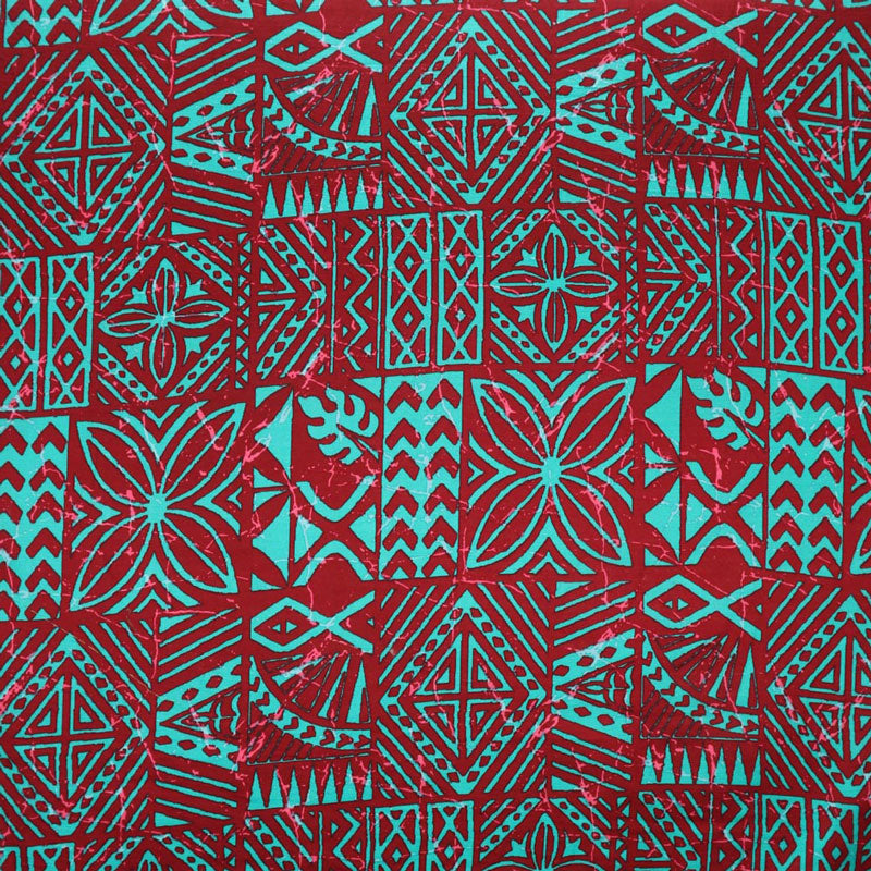 Traditional Polynesian Tapa design Fabric | Light Barkcloth  | Spandex Palace