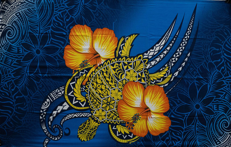 Hibiscus Turtle Tribal Assortment Polyester Sarong | Islands Fabric