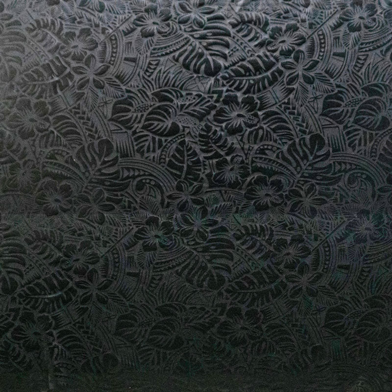 Hibiscus Plumeria Tiare Monstera,Musa Acuminata, Anthurium leaves Printed Polyester Foil Fabric  | Islands Fabric