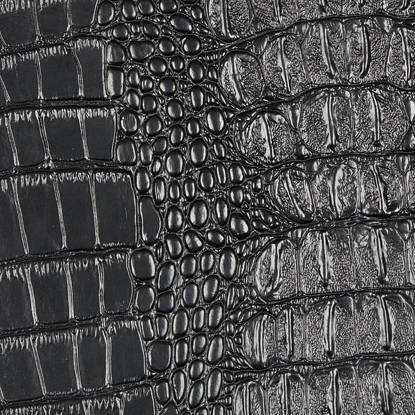 Black Metallic Gator Vinyl Fabric