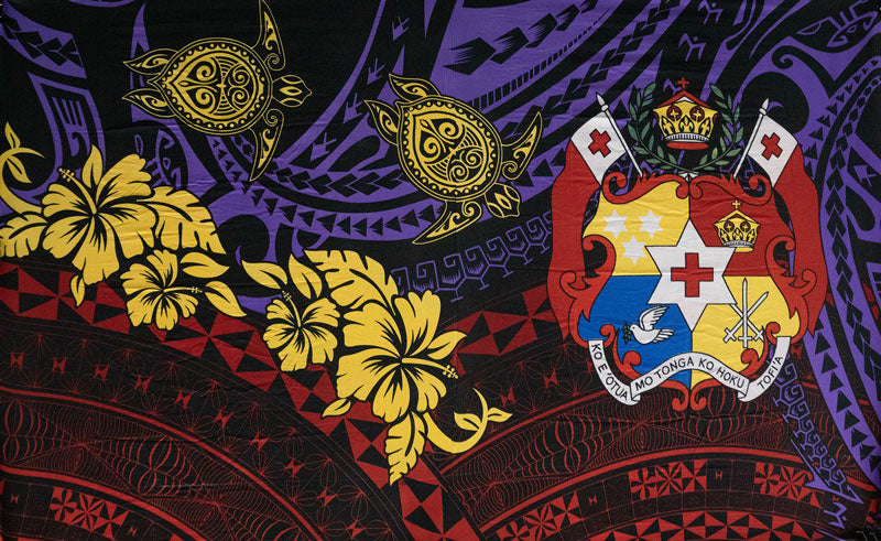 Kingdom of Tonga Hibiscus Turtle Sarong | Islands Fabric