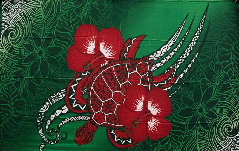 Hibiscus Turtle Tribal Assortment Polyester Sarong | Islands Fabric