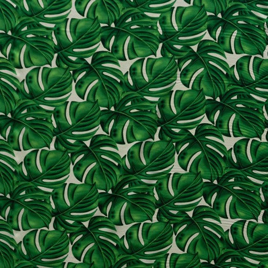 All Over Monstera Leaf Fabric | Polyester