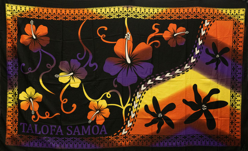 Multicolor Talofa Samoa Hibiscus Tiare | Sarong