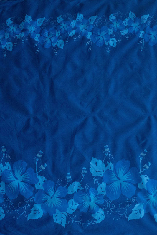 Hibiscus Double Border Polyester Fabric | Islands Fabric