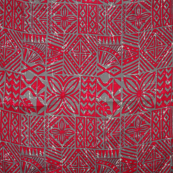 Traditional Polynesian Tapa design Fabric | Light Barkcloth  | Spandex Palace