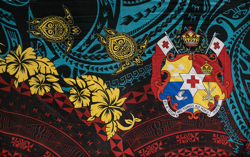 Kingdom of Tonga Hibiscus Turtle Sarong | Islands Fabric