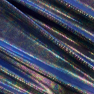 Venom Iridescent Snakeskin Stretch Velvet | Spandex Fabric