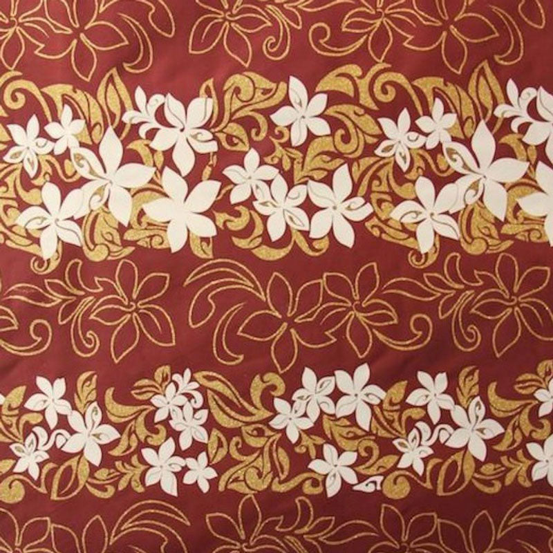 Tiare Garden Glitter Polyester Fabric | Islands Fabric