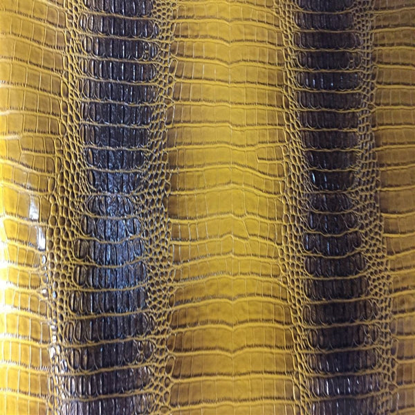 Black Yellow 2 Tone Metallic Gator Vinyl