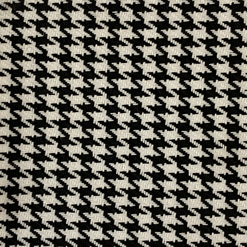 White | Black Acrylic Houndstooth Fabric