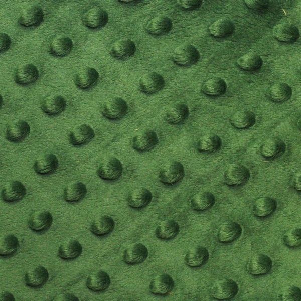 Green Minky Dimple Dot Fabric