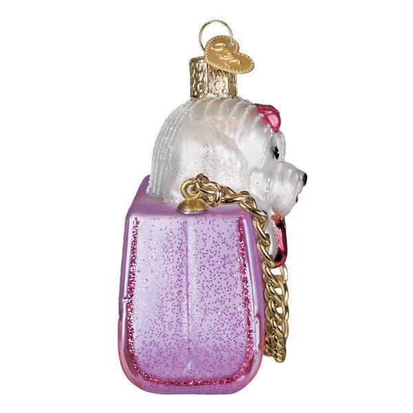 Posh Pup In Purse Ornament - Spandex PalaceOld World Christmas