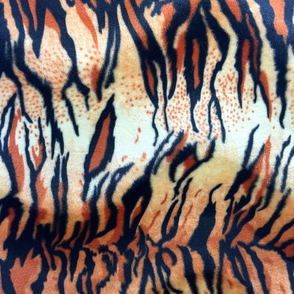 Orange Tiger Velboa Faux Fur