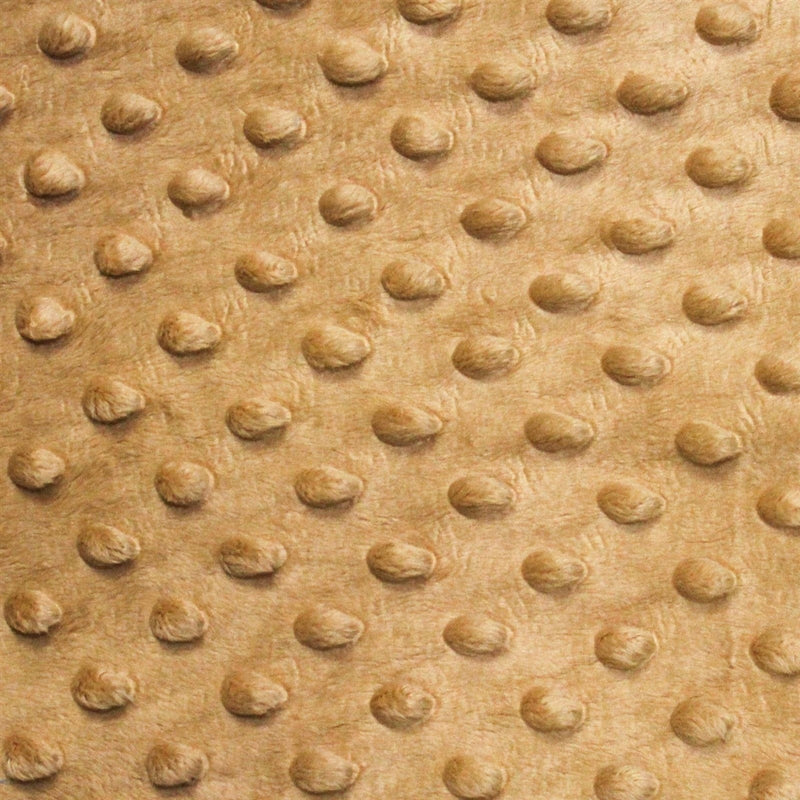 Beige Minky Dimple Dot Fabric