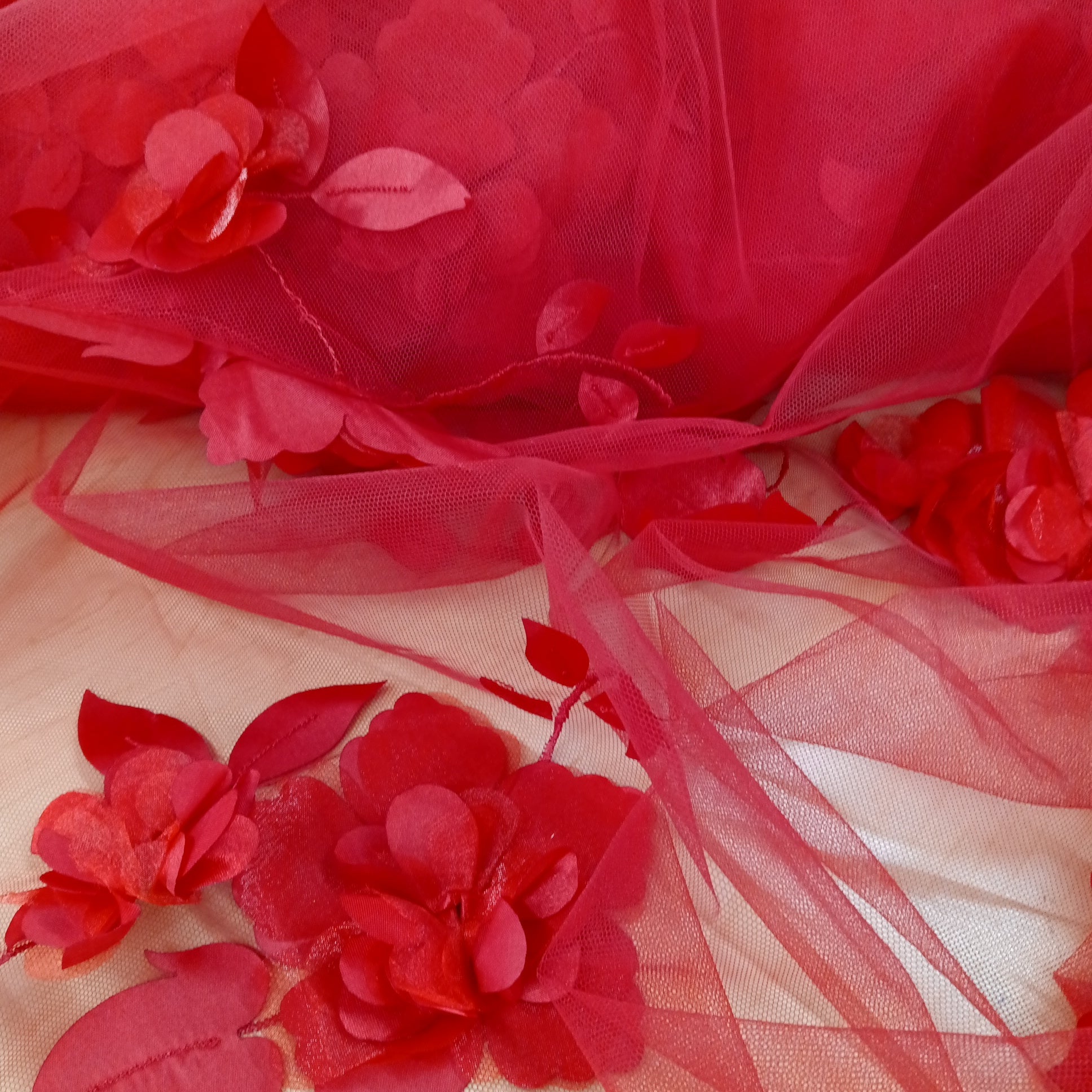 3D Floral Lace Fabric – Wedding, Dance & Quinceañera Dresses | Lace USA - GD-010