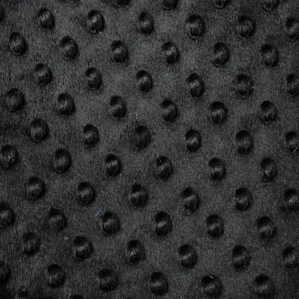 Black Minky Dimple Dot Fabric