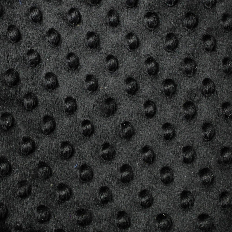 Black Minky Dimple Dot Fabric