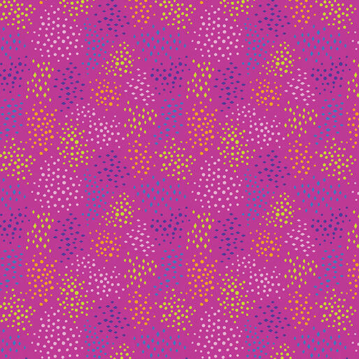 Ditsy Dots Fuchsia Cheeto's World Cotton 44"/45" Fabric Per Yard