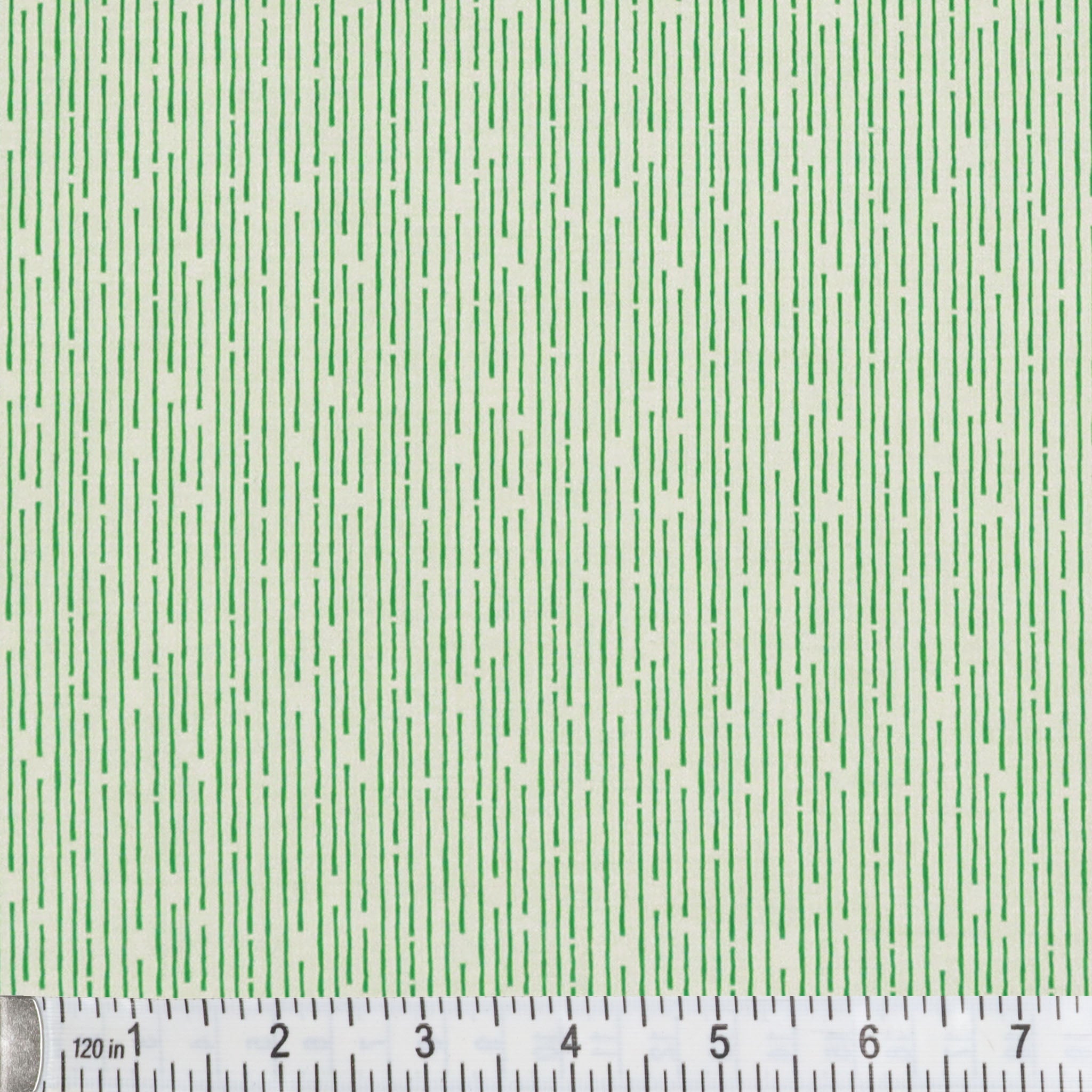 108" Line Up Quilt Backing - Green on Cream