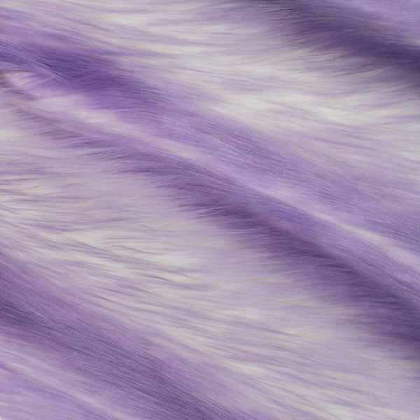 Lavender | White Snow Luxury Faux Fur Shag Fabric