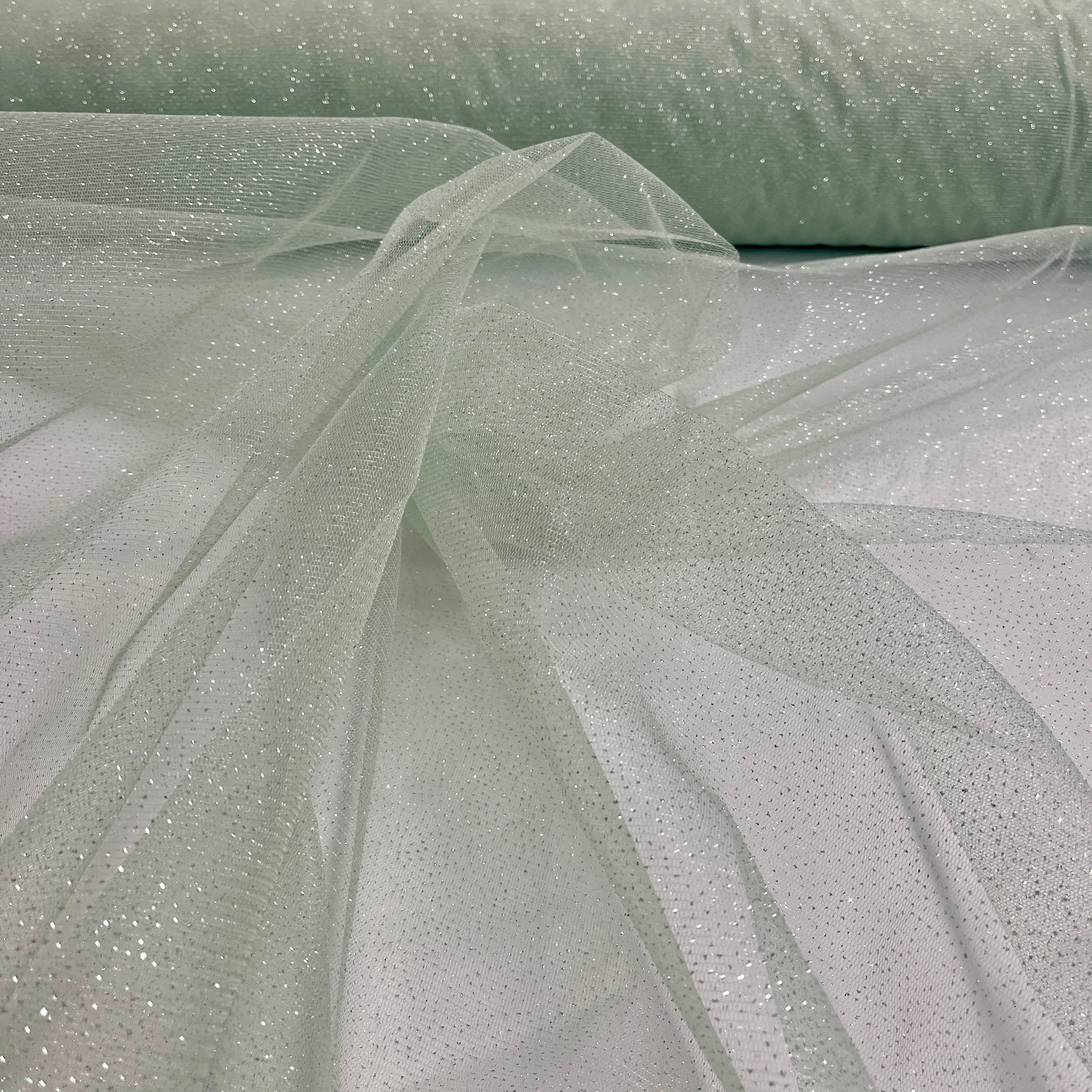 Glitter Mesh Fabric – 60" Wide Sparkle Net for Dresses & Costumes | Lace USA - Glitter Mesh