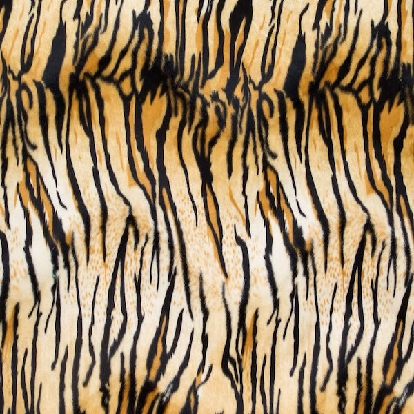 Tiger Print Velboa Faux Fur