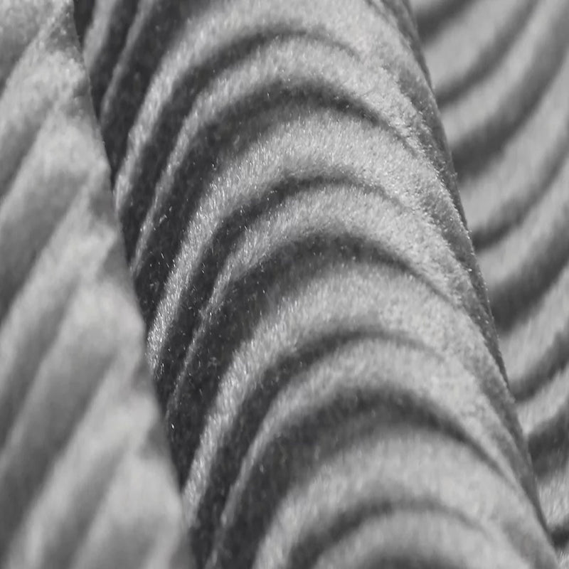 Silver Gray Swirl Velvet Flocking Fabric