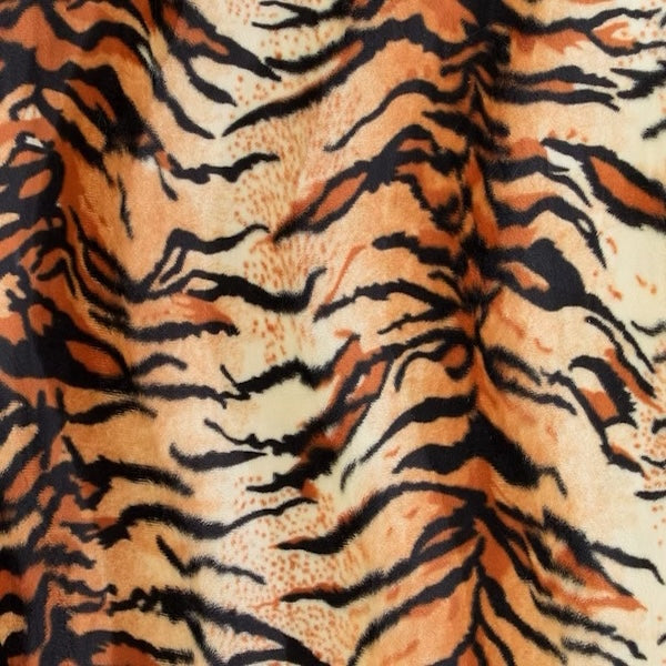 Tiger Print Velboa Faux Fur