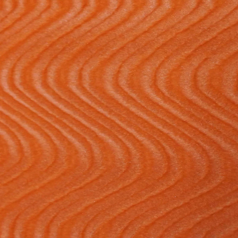 Orange Swirl Velvet Flocking Fabric