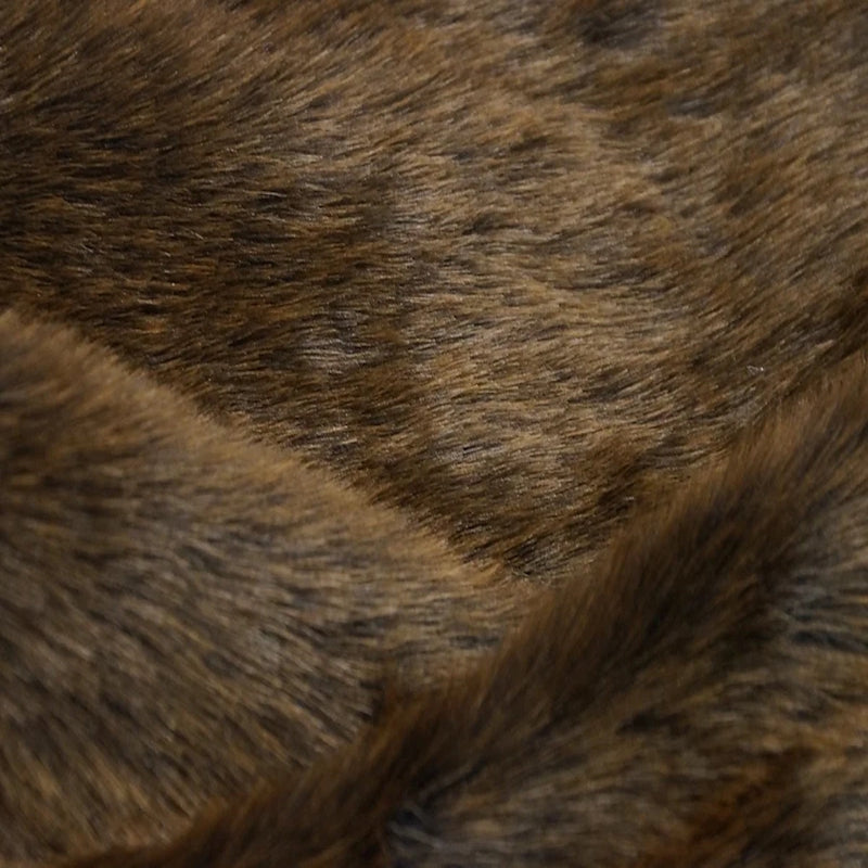 Brown Beaver Bear Short Pile Faux Fur Fabric