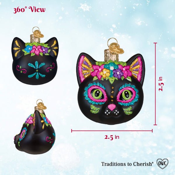 Dia De Los Muertos Cat Ornament - Spandex PalaceOld World Christmas