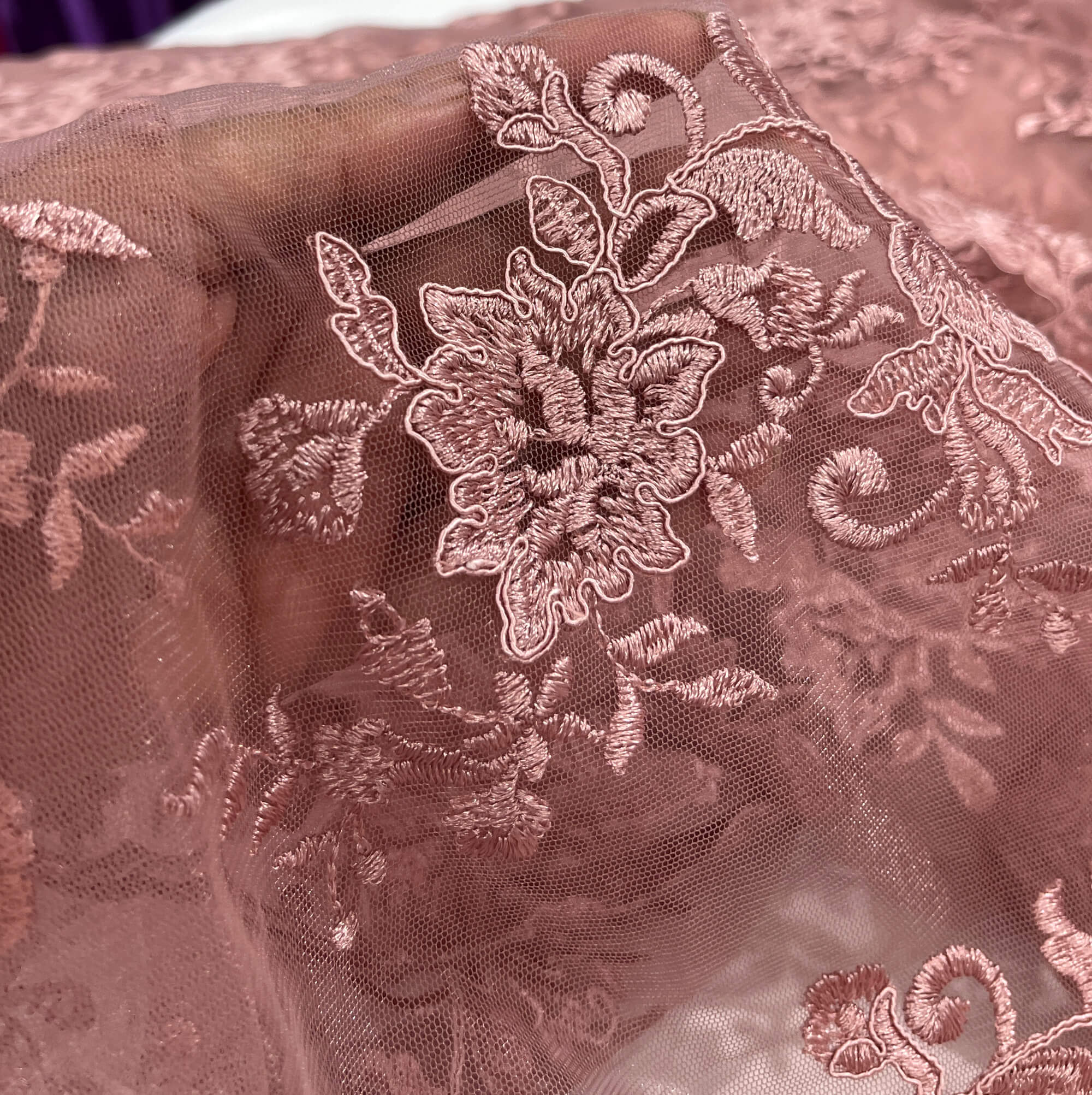 Corded Floral Lace Fabric with Scalloped Edges – Bridal & Dress Lace | Lace USA - 97154W