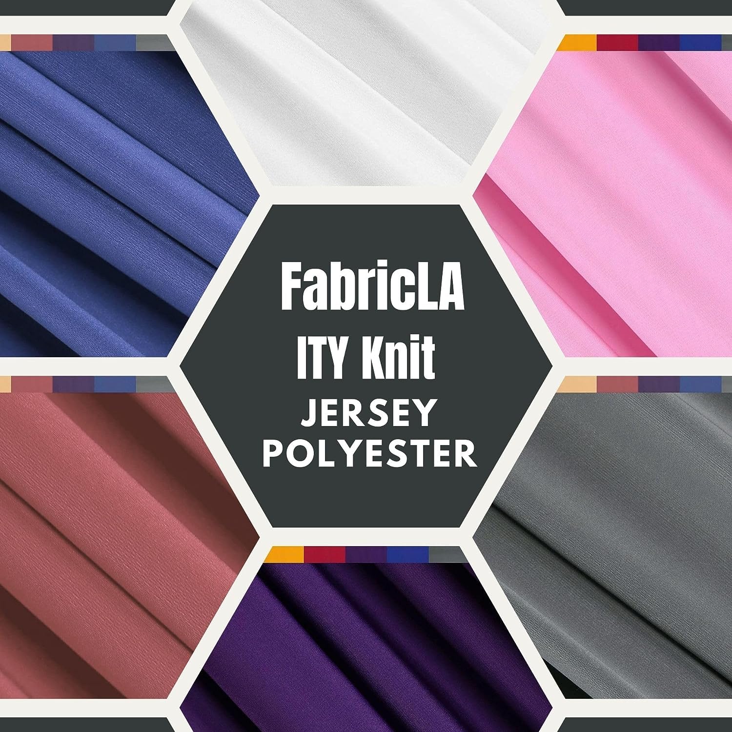 ITY Polyester Spandex Fabric | Navy