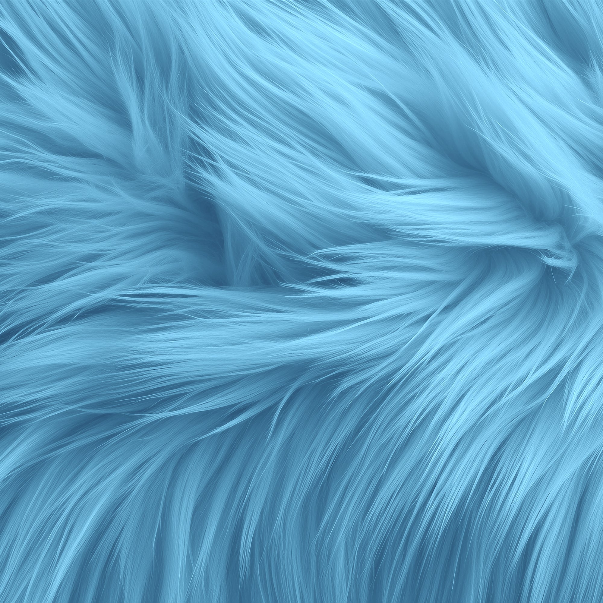Faux Fur Fabric Squares | Baby Blue