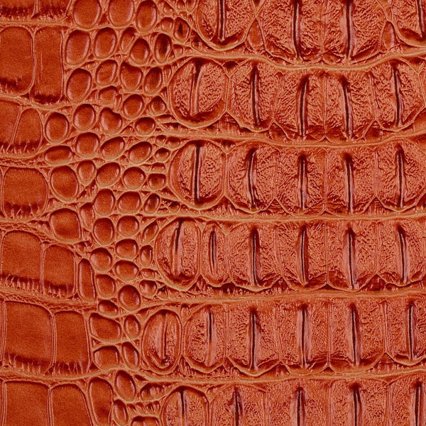 Orange Metallic Gator Vinyl Fabric