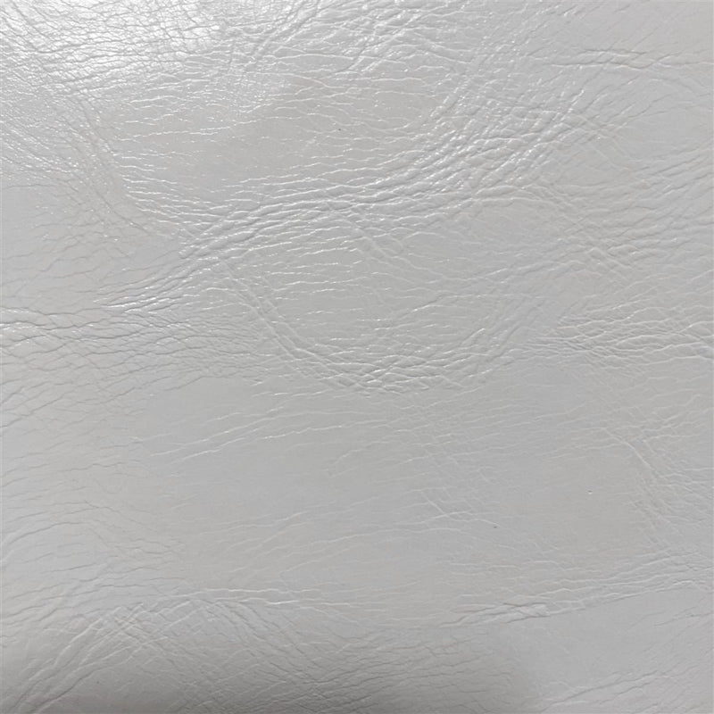 White Distressed Faux Leather Fabric