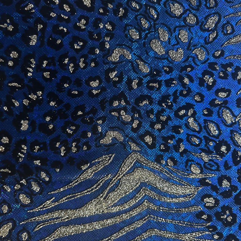 Safari Metallic Flocking Hologram Fabric in Nylon Spandex | Spandex Palace Royal