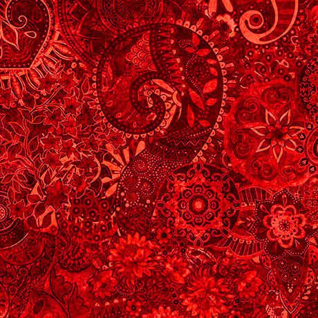 Red Mystique Blender Wideback Cotton Fabric Per Yard