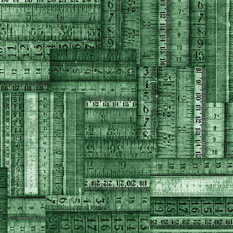 Pine Tape Measure Sew Shabby Chic Cotton 44"/45" Fabric Per Yard