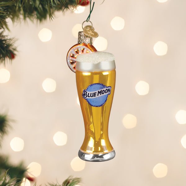 Glass Of Blue Moon Beer Ornament - Spandex PalaceOld World Christmas