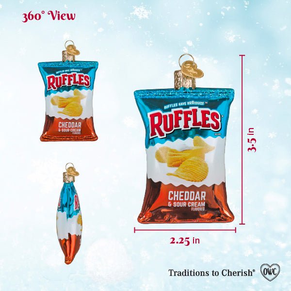 Ruffles Cheddar Sour Cream Chi Ornament - Spandex PalaceOld World Christmas