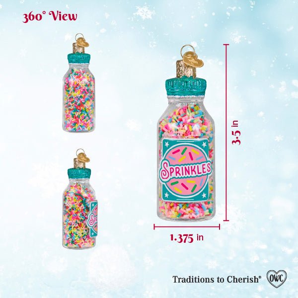 Jar Of Sprinkles Ornament - Spandex PalaceOld World Christmas
