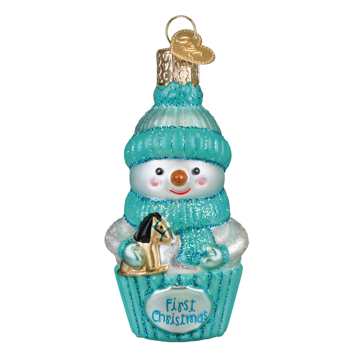Snow Baby Cupcake Boy Ornament - Spandex PalaceOld World Christmas