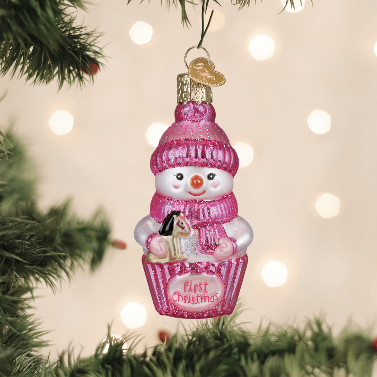 Snow Baby Cupcake Girl Ornament - Spandex PalaceOld World Christmas