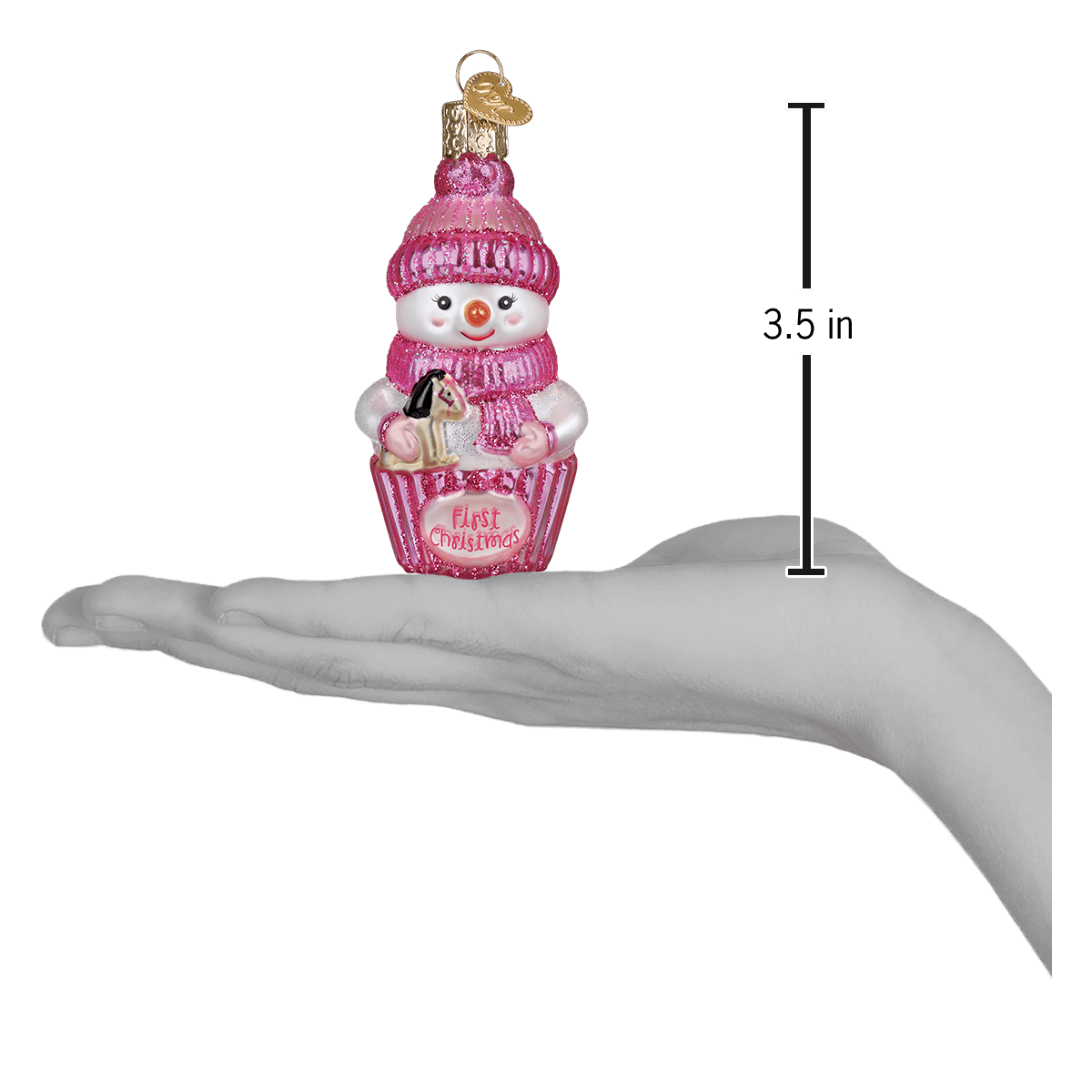 Snow Baby Cupcake Girl Ornament - Spandex PalaceOld World Christmas