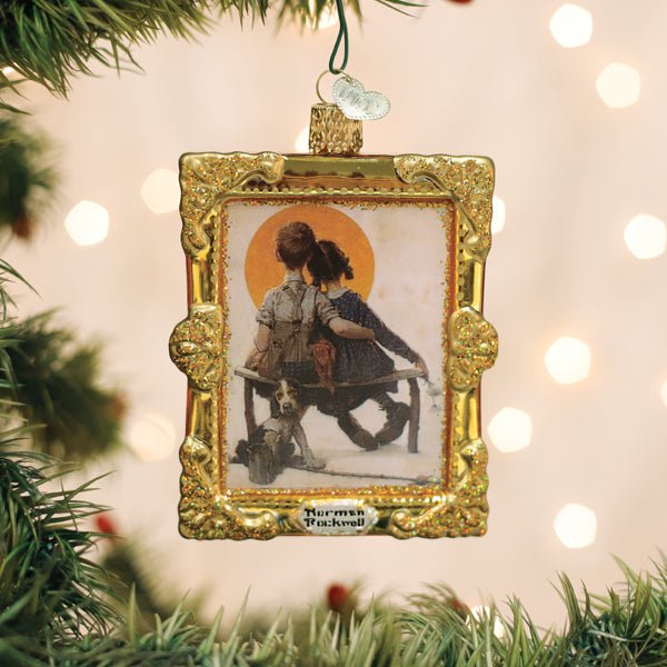Norman Rockwell Boy & Girl Ornament - Spandex PalaceOld World Christmas
