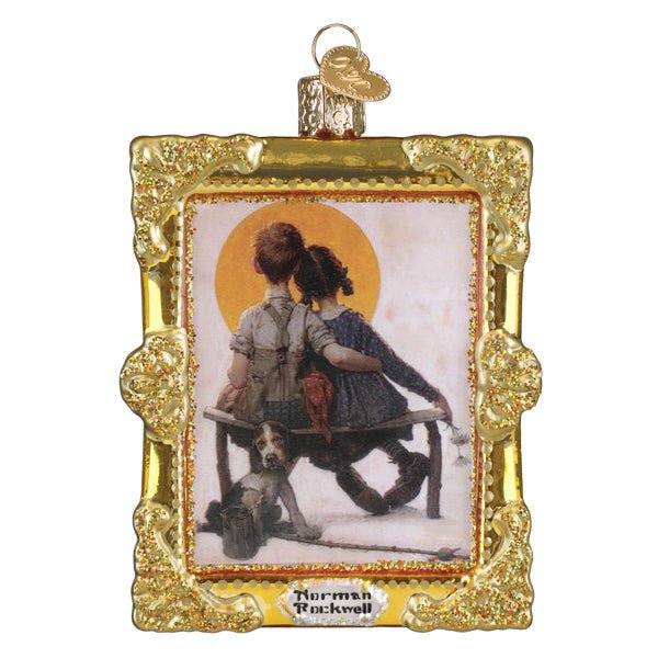 Norman Rockwell Boy & Girl Ornament - Spandex PalaceOld World Christmas